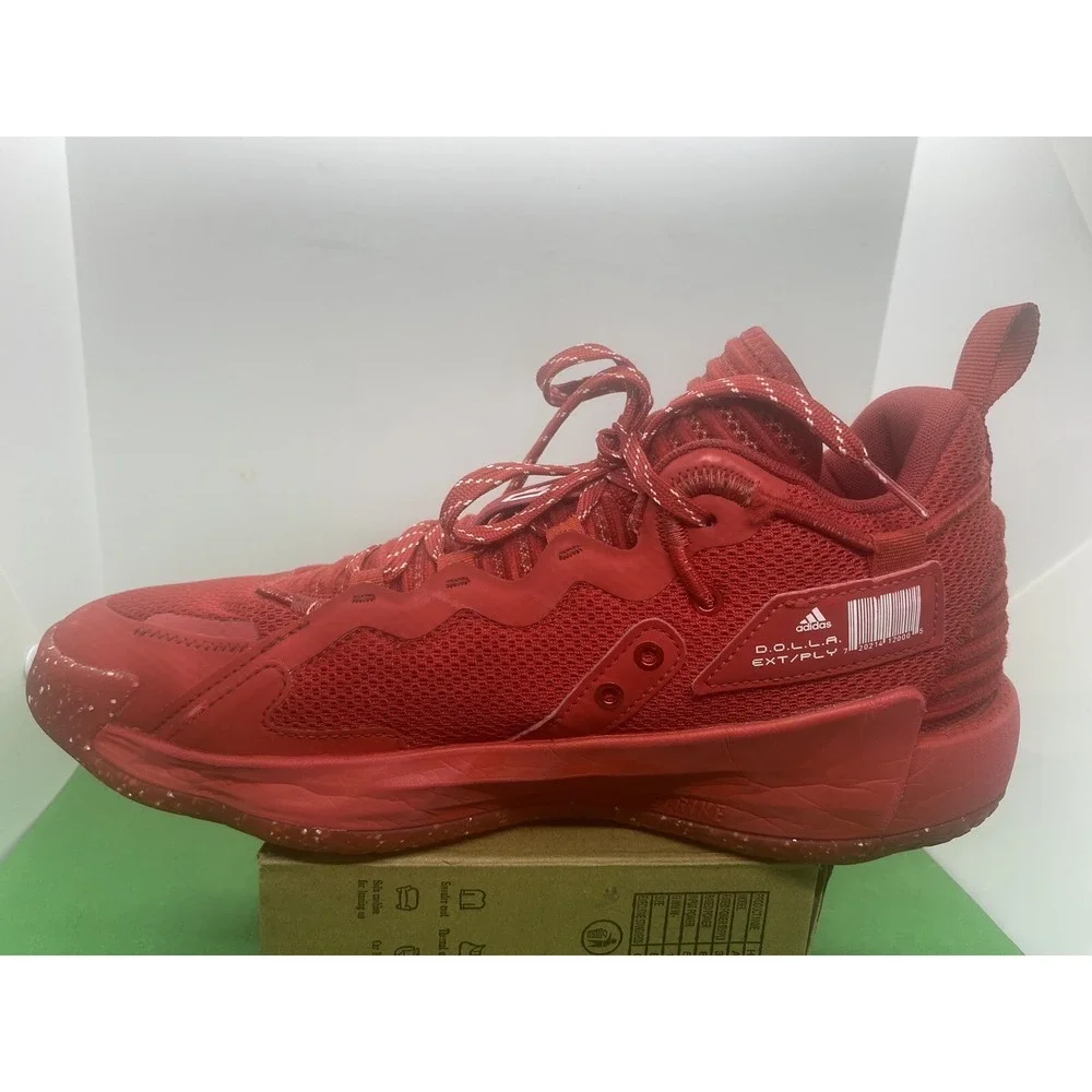 Adidas Dame 7 EXTPLY Red Opponent Advisory GW7899 Mens Size 10 Basketball Shoes